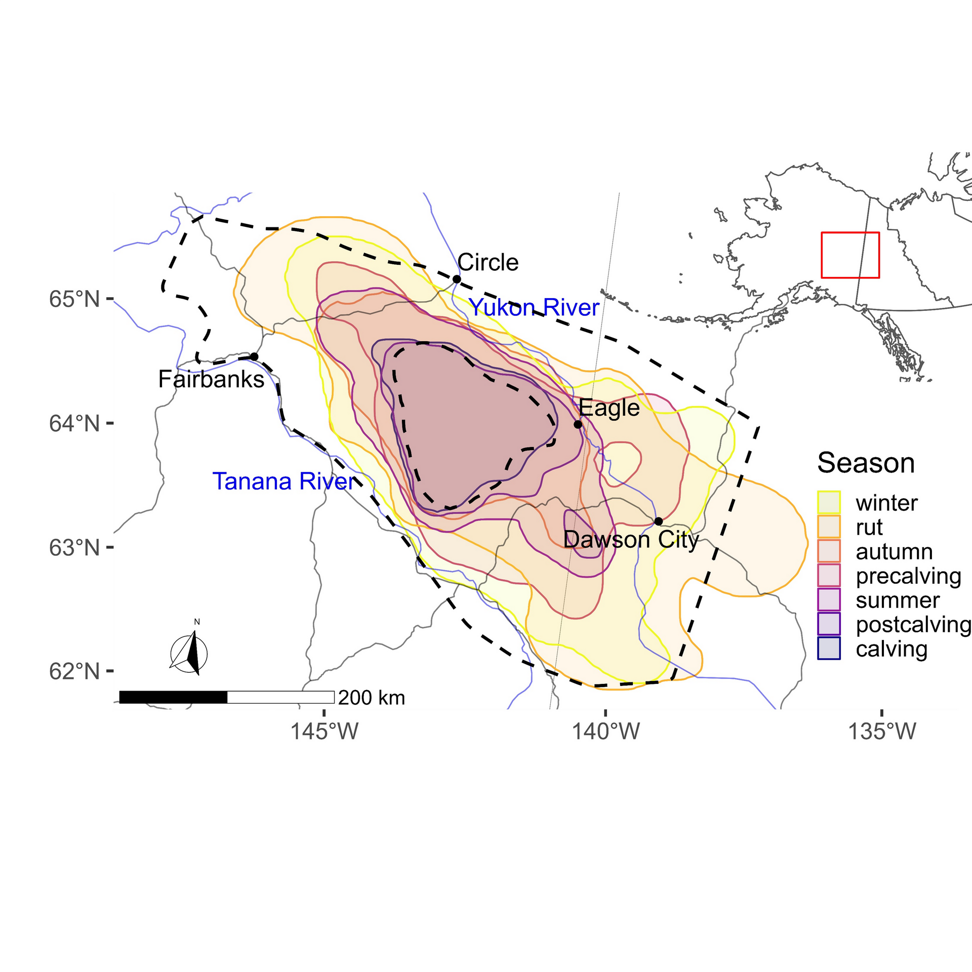 A thumbnail map with several overlapping shapes